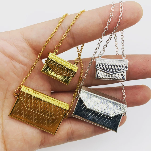 Mini Metal Bag Purse Female 1/6 &1/12 Dollhouse Miniature Decorative Accessories