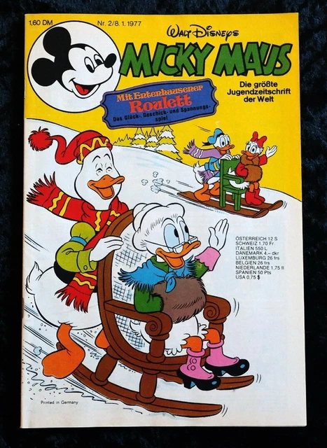 Micky Maus 1977 Heft 2 mit Beilage und Schnipp (Ehapa) TOP Zustand Z0-