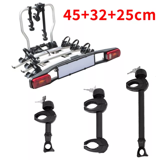 Supporto telaio per portabici chiudibile a chiave in set da 3 lunghi/corti/entrambi i lati