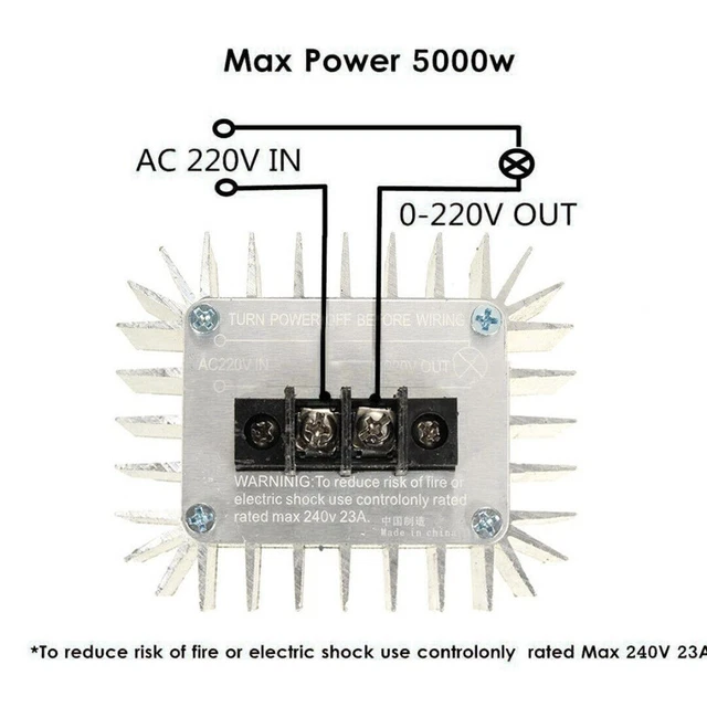 Preciso AC 220V 5000W Regolatore di tensione per oscuramento e controllo temperatura