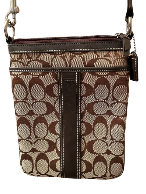 Coach Women’s Crossbody Bag With Canvas & Leather Accents. Very Clean.