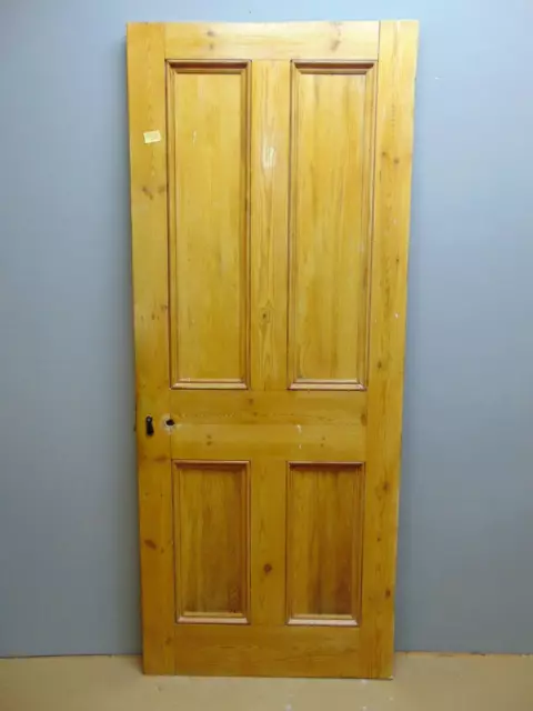 Door  31 3/4" x 78"  Pine Victorian Door 4 Panel Internal Wooden ref 159D