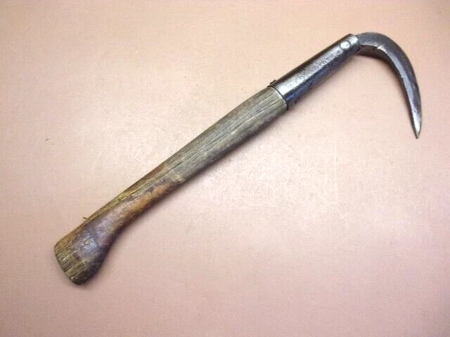 Vintage Early 16" Pulp Hook Cast Iron Hand Forged Tip Unbranded Clean & Ready!