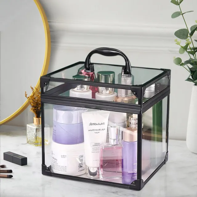 Cosmetic Organiser Clear Acrylic Beauty Box Vanity Make Up Storage Display Case