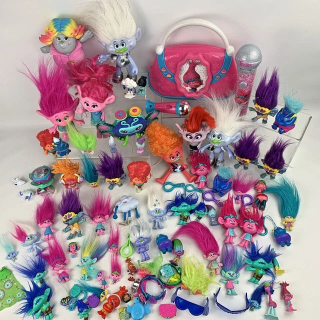 DREAMWORKS TROLLS MINI Figures Bundle Cake Toppers World Tour Job Lot ...