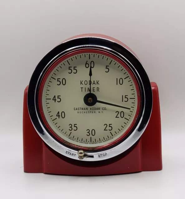 Red Kodak Darkroom Timer Eastman Kodak Co. Rochester New York.  Works Perfectly