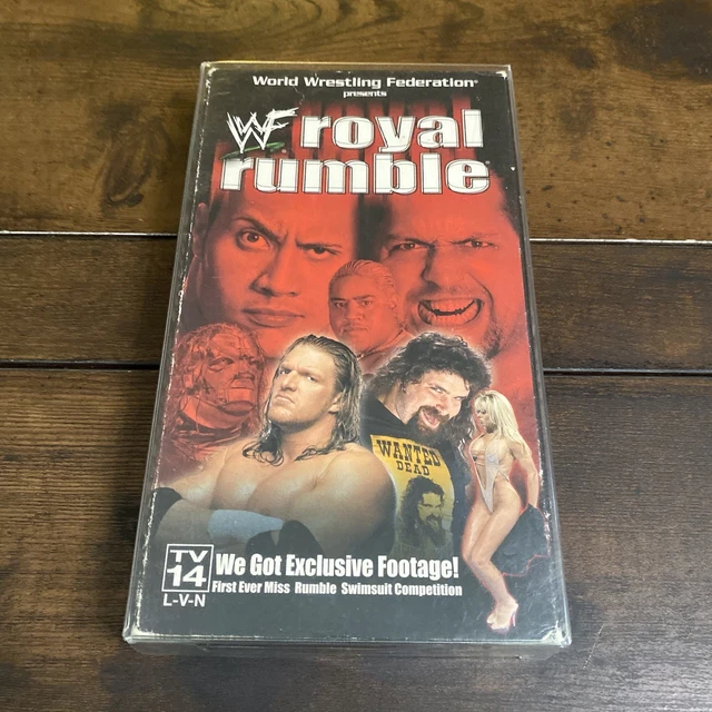 WWF 2000 ROYAL Rumble Vhs Signed By Rikishi Rare The Rock Hhh Mick