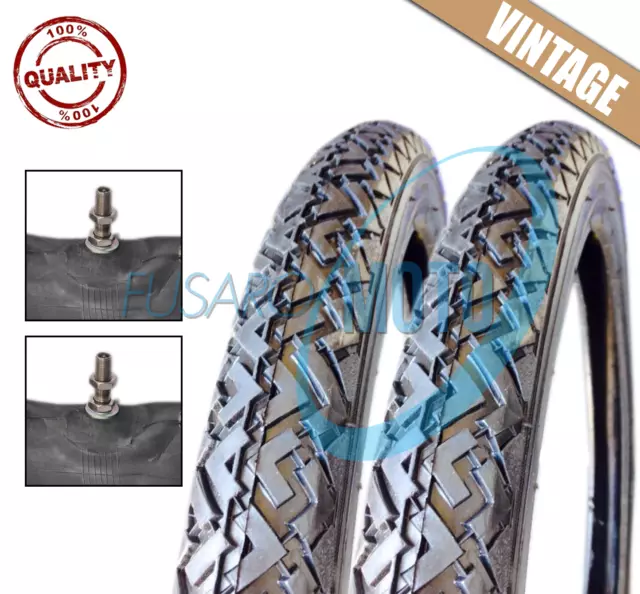 Copertoni 2-17 + Camere Aria Per Piaggio Ciao | Cerchi A Raggi | Coppia Completa Kenda - Foto 5