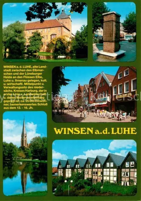 73209631 Winsen_Luhe Schloss Monument Fussgaengerzone Kirche Teich Winsen Luhe