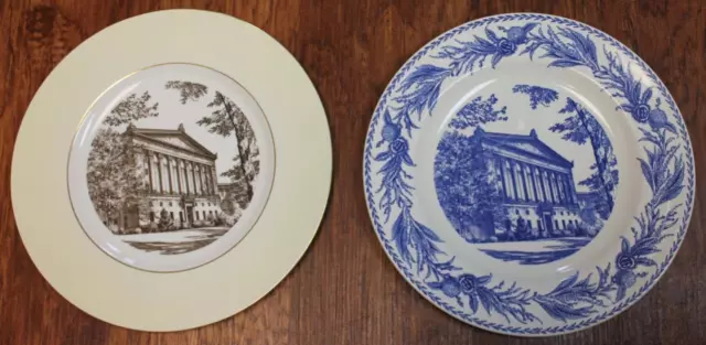 2 Kent State University Administration Building Wedgwood Plates with Hangers