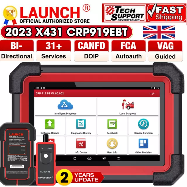 NEW LAUNCH CRP919E BT Car OBD2 Scanners Diagnostic Tools All System ECU Coding