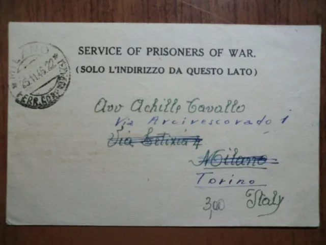 cartolina militare  viaggiata nel 1946