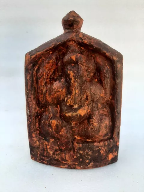 Antique Old Rare Collectible Hand Carved Wooden Hindu God Ganesha Figure Statue