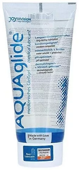 Aquaglide Gel Lubricante Sexual medicinal a Base de Agua 200 ml,compatible látex