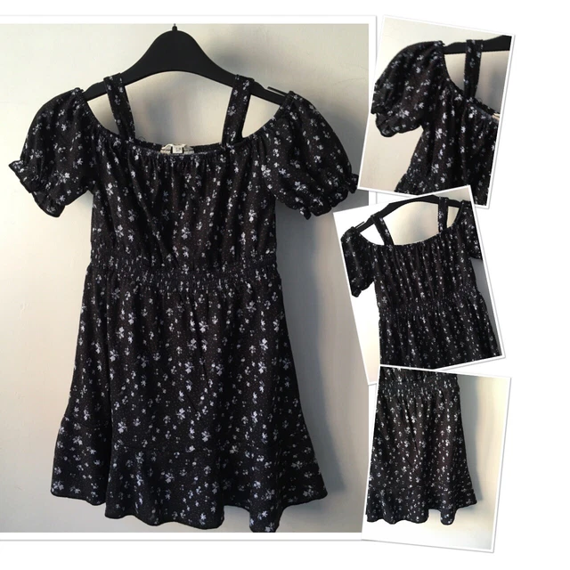 River Island Mini Girls Spring summer Cold Shoulder Floaty Dress 3-4 Years