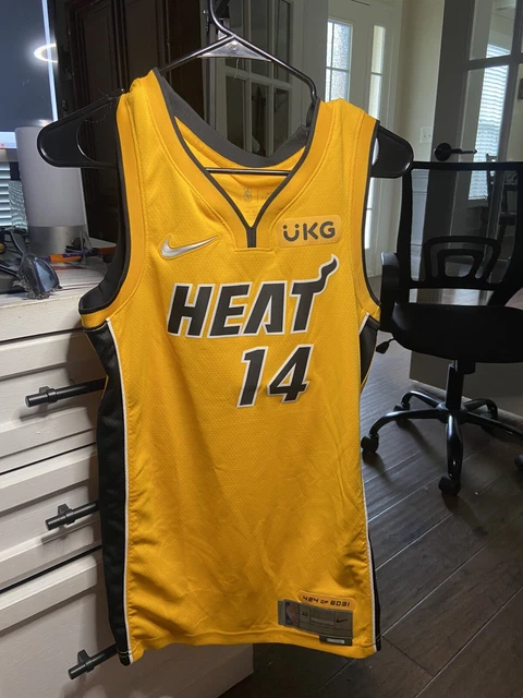 Tyler Herro Heat 14 2022 Playoffs Jersey Black Golden Diamond Edition - Bluefink