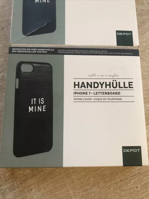 3 Stück Depot Handyhülle iPhone 7 individuell gestalten Letterboard Schwarz NEU 2