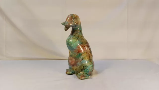 Sujet animalier verre laqué double couche de Jean-Noel Bouillet - Pièce unique