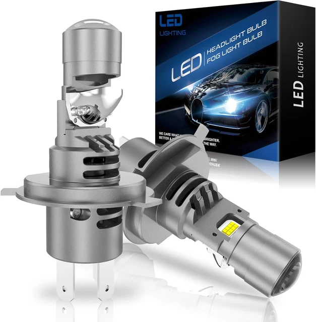 JOSHF Lampadine H4 LED – 16000LM, 6500K, Bianco Freddo, Per Auto E Moto (2 Pezzi)