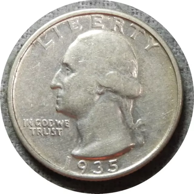 elf Quarter Dollar Washington 1935 S