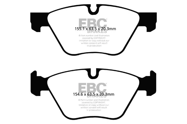 EBC Redstuff Front Brake Pads for BMW 3 Series (E90) 325 (2.5) (2010 > 12)