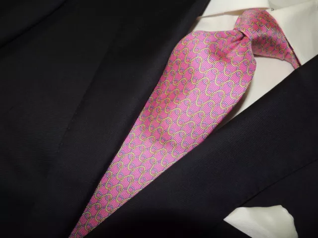 NWT Bellini men's woven 100% silk Pink necktie NEW!