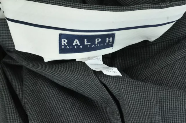 Lauren Ralph Lauren Men's Gray Check Polyester Rayon Flat Dress Pants 34 x 32 - 3