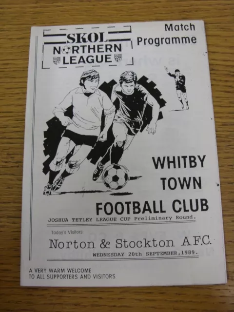 20/09/1989 Whitby Town v Norton And Stockton [Northern League Cup] (Rusty Staple