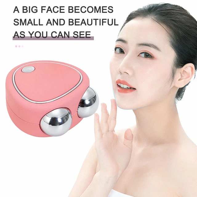 Instrumento de belleza de microcorriente RF reafirmante masajeador levantamiento EMS para rostro (rosa)