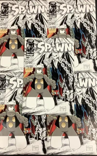Spawn #10 Todd Mcfarlane Cerebus Xover Dave Sim Comic Book Collectors Lot Qty 5