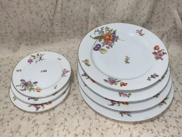 Thomas Bavaria LAKEWOOD China: Set of 7 Rare Antique Dessert/Dinner Plates