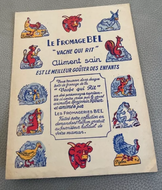 Ancien protège cahier LA VACHE QUI RIT  par Rabier Au dos: Risette, Reinette 2