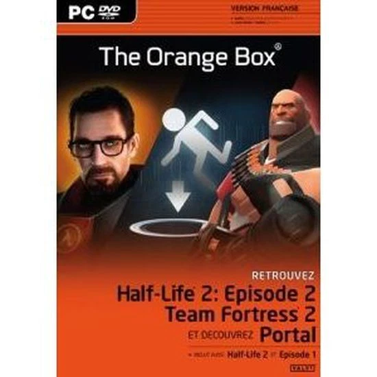 jeu pc dvd rom the orange box 5 jeux half life 2 portal team fortress neuf