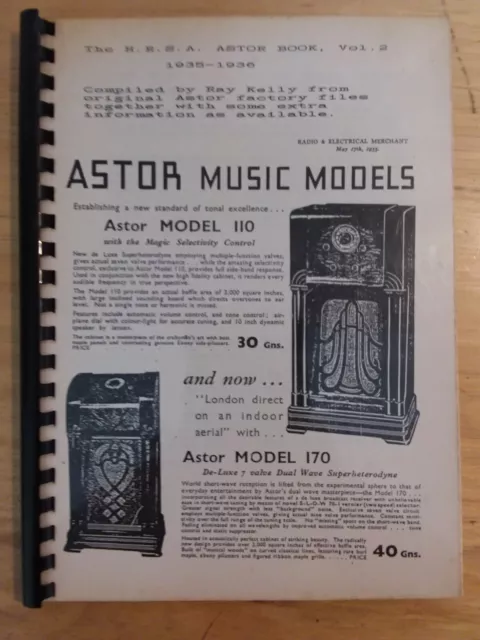Vintage radio service manual  astor 1935  to 1936 mickey