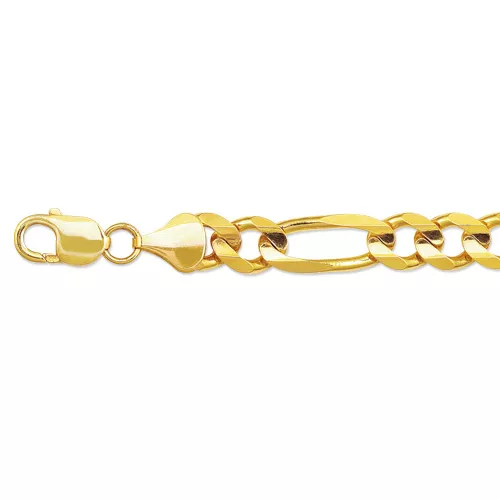 10kt Solid Gold Mens Figaro curb link chain/Bracelet 8.5" 5.5mm 6 grams 140RFIG