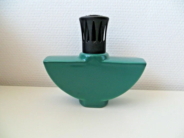 Lampe Berger Vintage Pyramide En Céramique Noir - Pierre Cazenove ? St Clément ? Années 80 - Occasion Fonctionnelle
