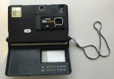 Cámara fotográfica vintage Kodak Disc 6000 con estuche de transporte 