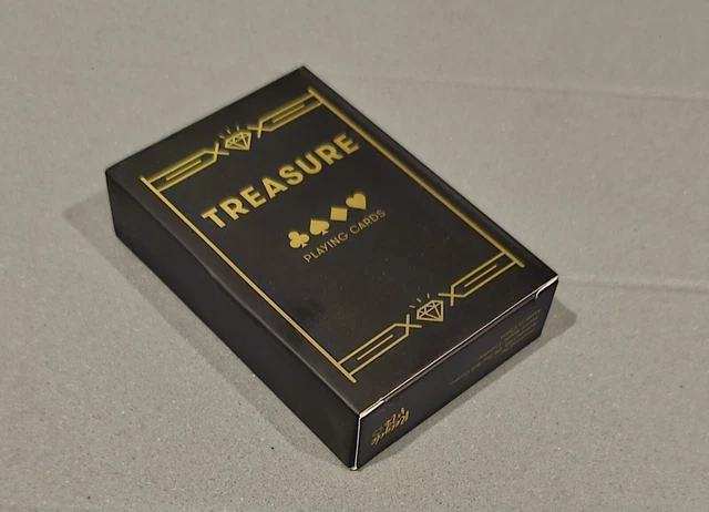 BRANDNEU Schatzspielkarten 52 Standarddeck/Joker Goldfolie Diamantrückseite