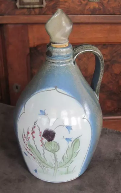 Buchan Stoneware Thistle 9" Carafe Jug with Stopper Made in Portobello Scotland