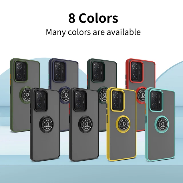 COMAKU Cover Armor per Xiaomi Poco F8 Pro, Custodia TPU+PC Antiurto con Anello Supporto Case [Protezione Fotocamera Cover] - Grigio