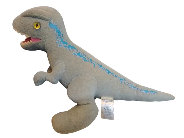 BUILD A BEAR Jurassic Park Blue Raptor Plush With Noise Dinosaur Plush ...