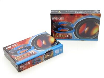 Nuevas cintas de video Maxell 8 mm P5-90 GX (Paquete de 2) - Calidad superior - Envío gratuito en el Reino Unido