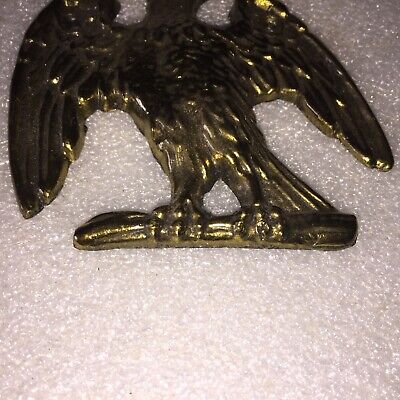 VINTAGE  BRASS EAGLE DOOR DECORATIONS 3 1/2” by 3 1/2” #338 3