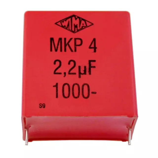 2x MKP Folien Kondensator Radial 2,2µF 1000V DC Wima MKP42,2/20/1000 2200nF