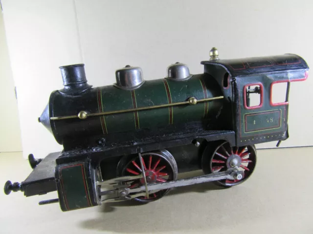 364R Vintage 1925 Bing Allemagne Locomotive Mécanique Type 020 Vert 1-48 Gauge 1