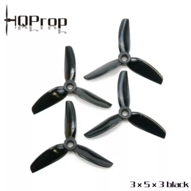 HQ Durable Prop 3050 Dreiblatt T3X5X3 Schwarz 4 Stück FPV Propeller 3 Zoll