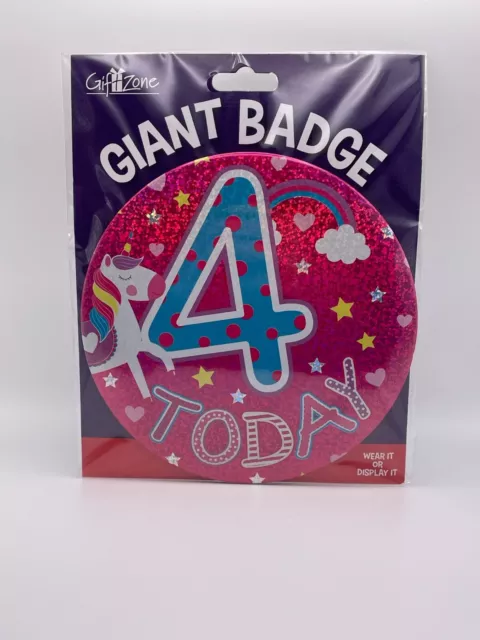 Insignia gigante de cuarto cumpleaños