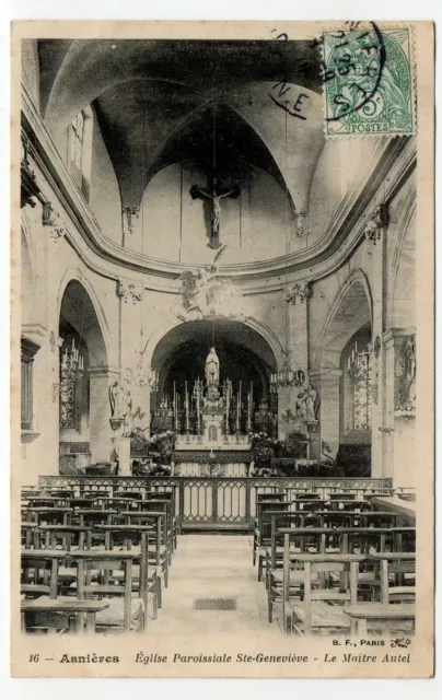 ASNIERES - Hauts de Seine - CPA 92 - church of Ste Genevieve