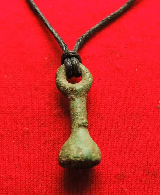 Ancient bronze Roman amulet pendant 2-4 century