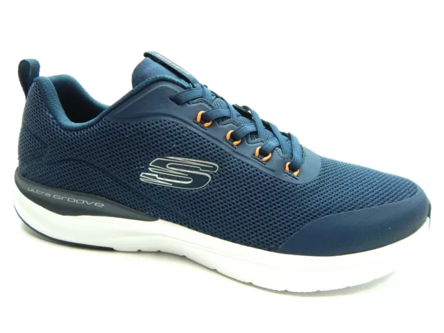 Skechers Ultra Groove Navy Air Cooled Memory Foam Men Shoes Size 13